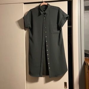 Green button up